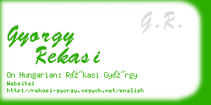 gyorgy rekasi business card